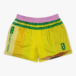 Baseball Lifestyle Kids Yellow Shorts